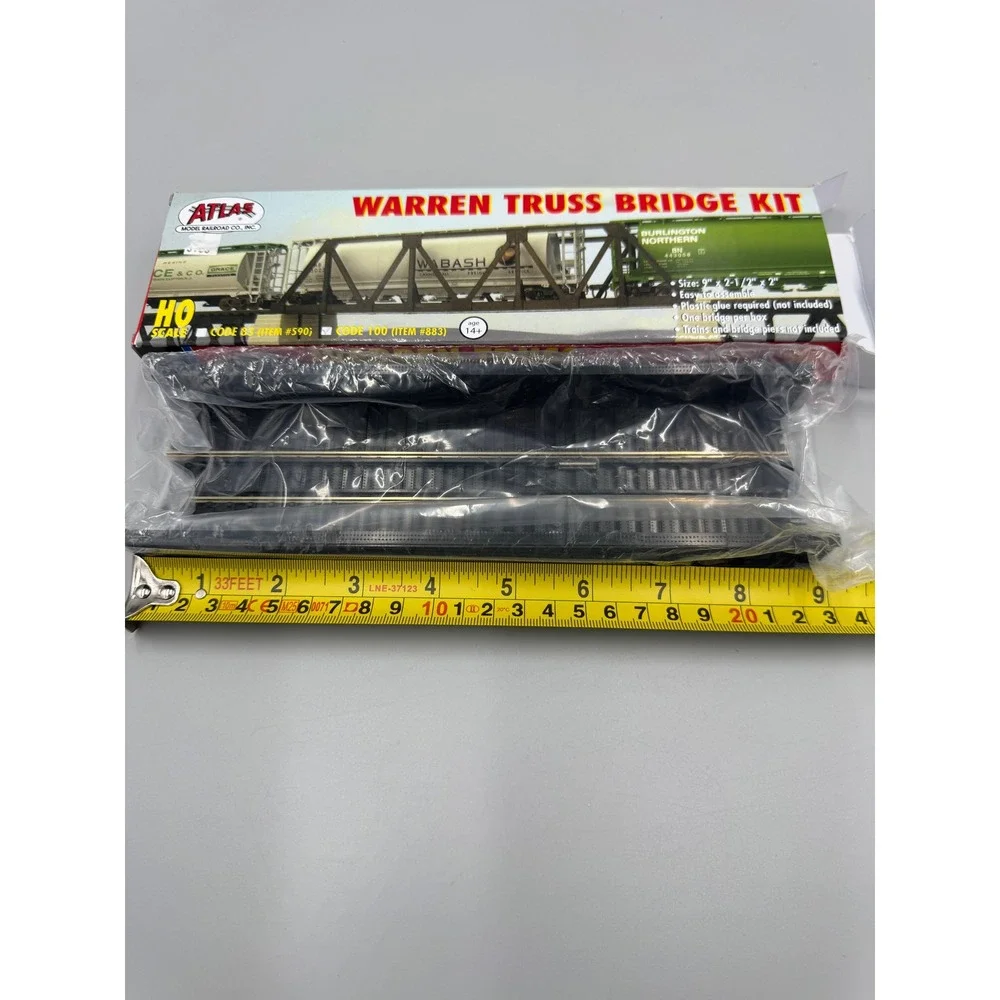 Atlas HO Scale Warren Truss Bridge Kit Code 83 Item 593 Black Model Train